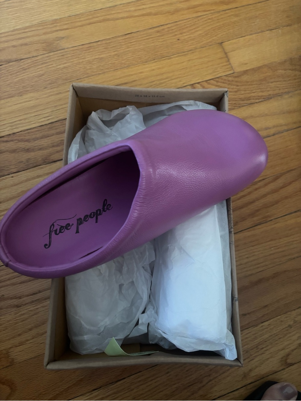 Free People Purple Leather Slip-On Mule